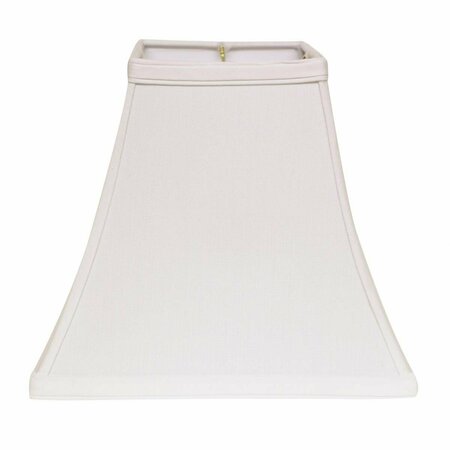 HOMEROOTS 10 in. White Squre Bell No Slub Lampshade 469982